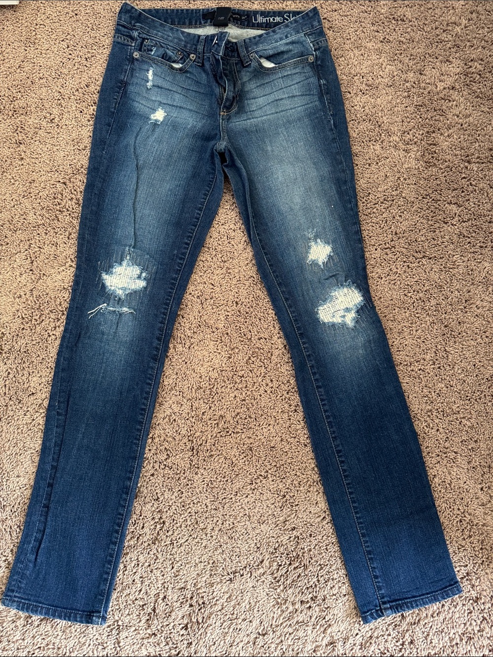 Calvin Klein Jeans Women’s Distressed Skinny Jeans - Blue